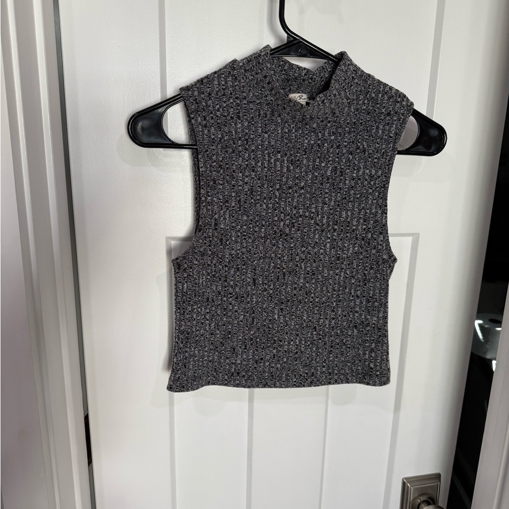 Express Charcoal Knit Tank Top